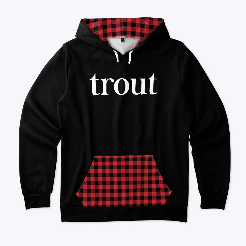 Buffalo Plaid Trout Hoodie