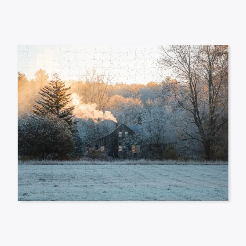 Woodsmoke Morning Jigsaw Puzzle